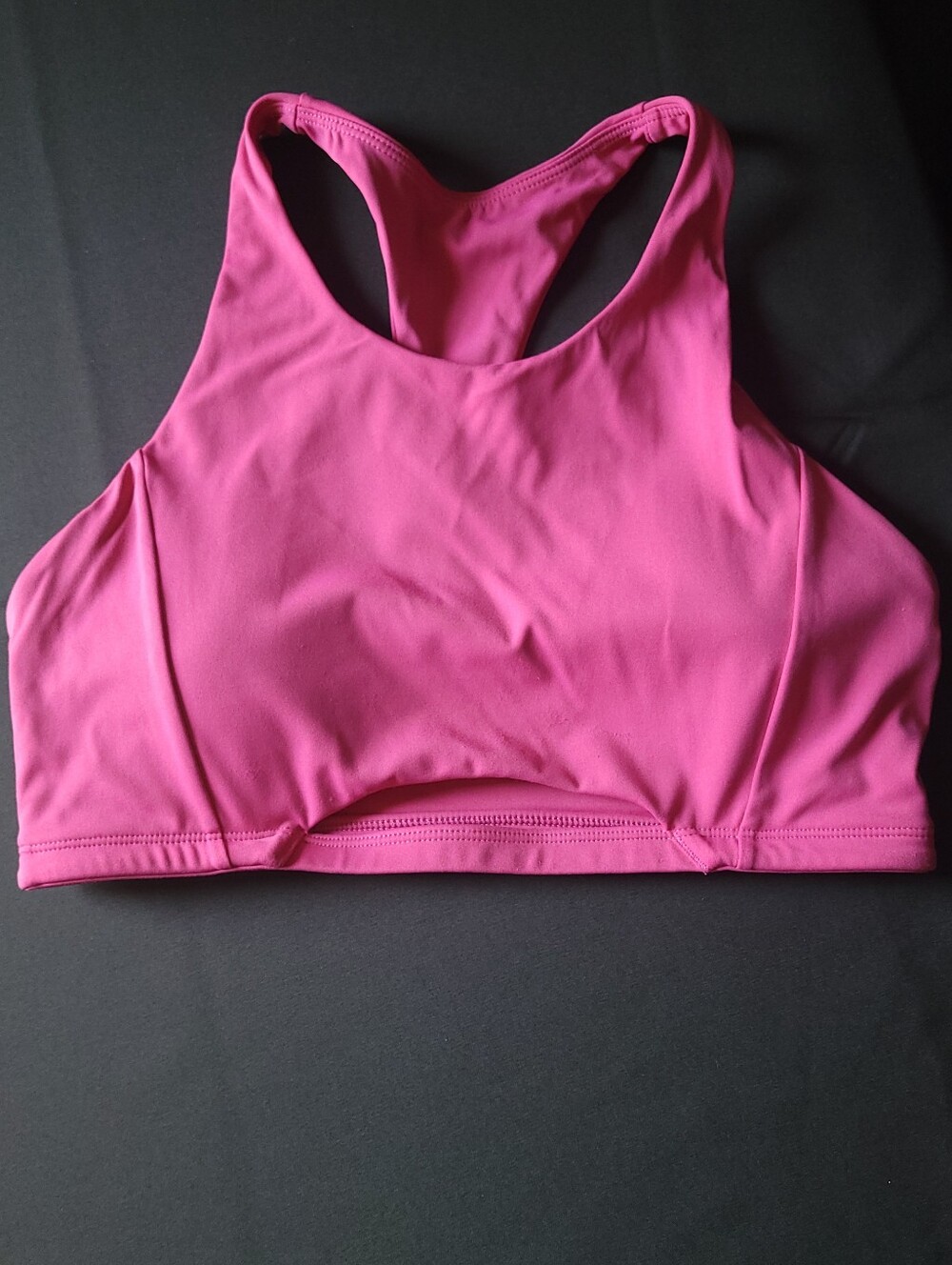 Alphalete High Neck Racerback Sports Bra - Magenta M